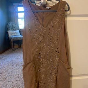 Western Faux Suede Dress